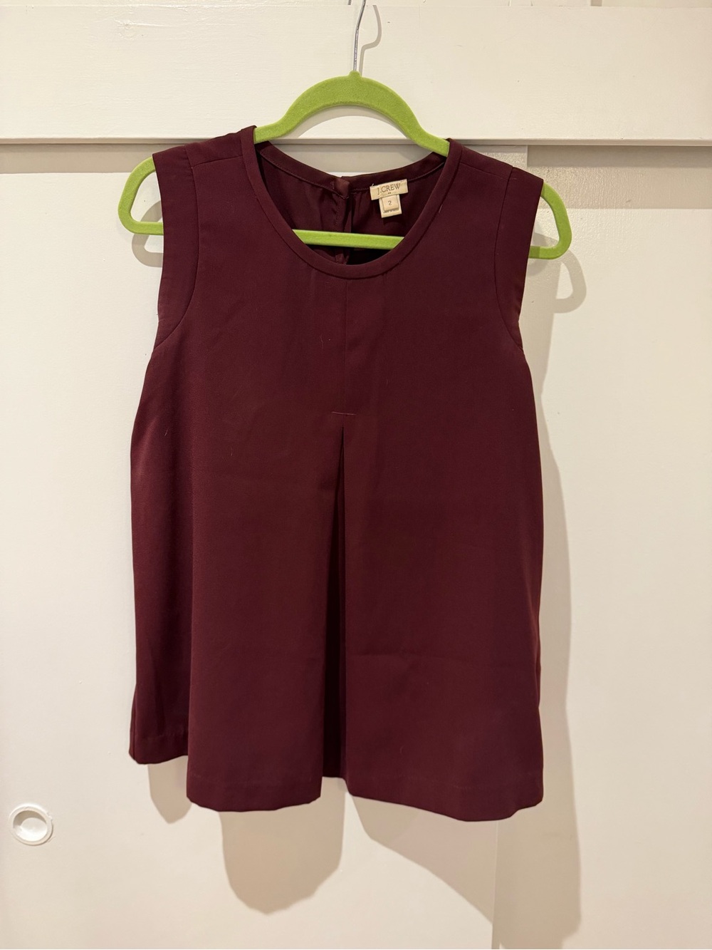 J. Crew Sleeveless Tank- Burgundy